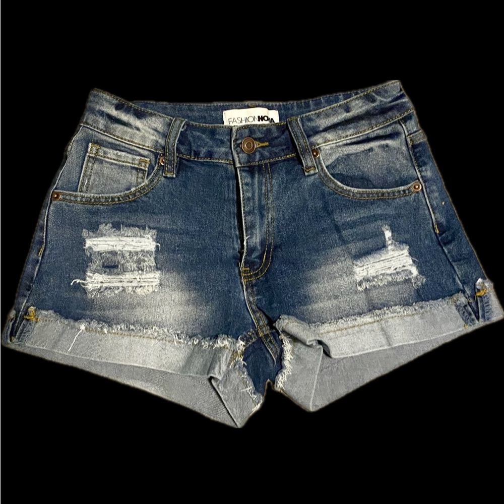 Fashion Nova Women's Blue Denim Shorts